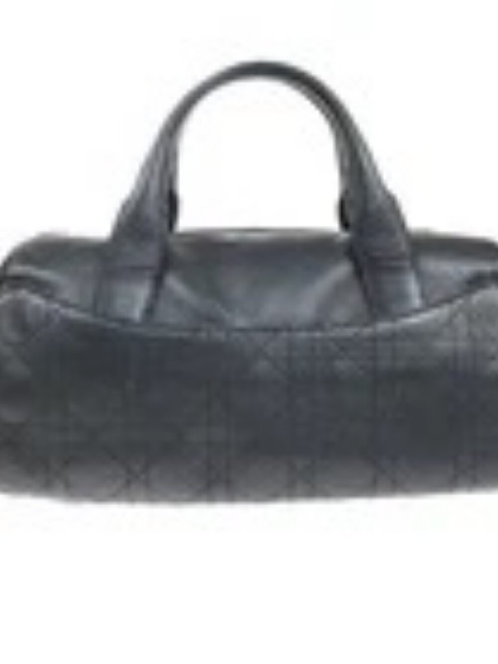 CHRISTIAN DIOR Logo Cannage Mini Boston Hand Bag Leather Black SHW Italy 96MA500 - Picture 4 of 16